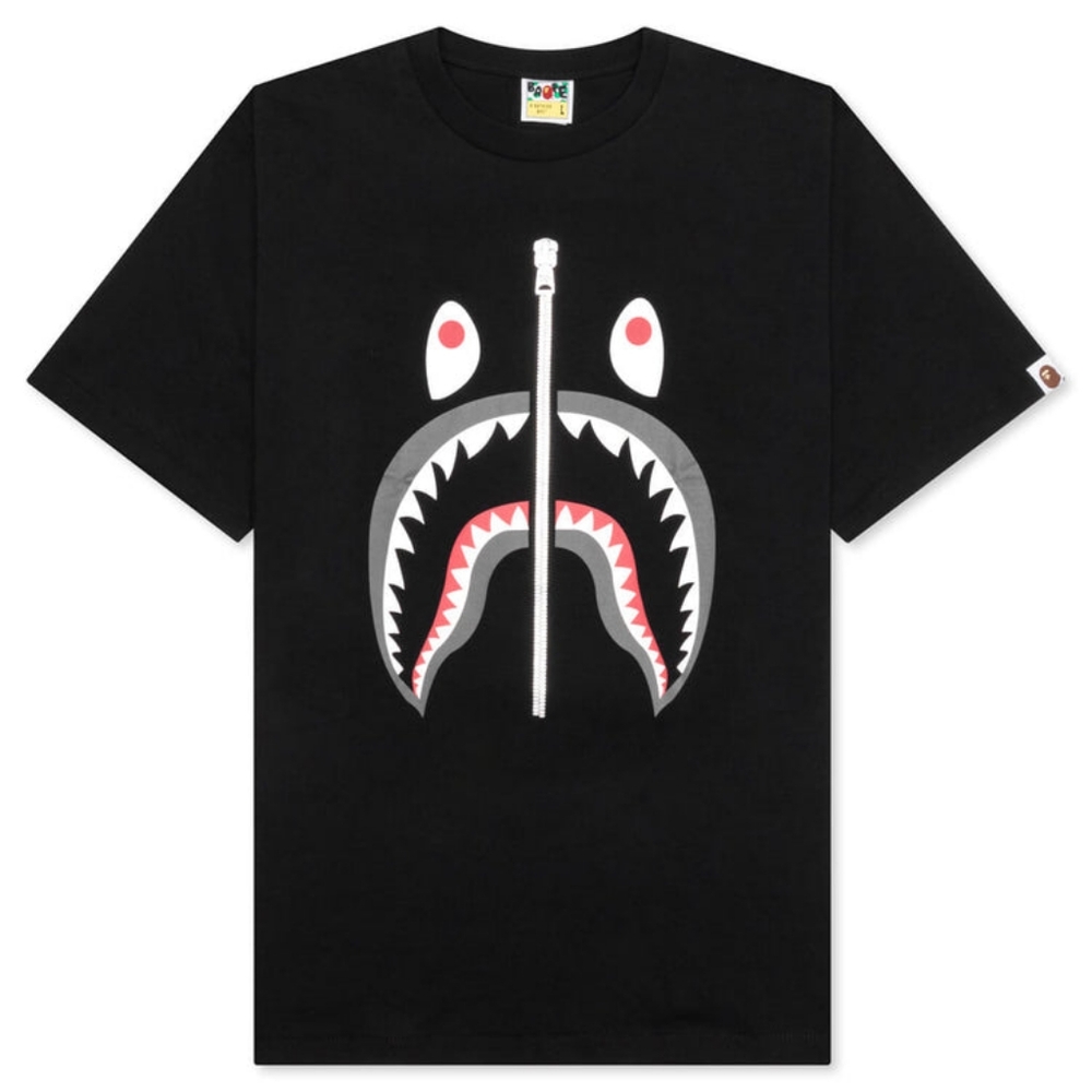 ☆NWT☆A☆Bathing☆Ape☆Silver☆Zipper☆ ☆Black☆Zipper/Black Lips☆ ☆Shark☆Mouth☆XL☆